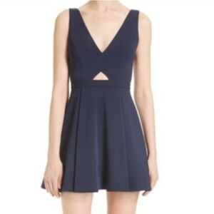 Alice + Olivia Nina Skater Dress Navy 4